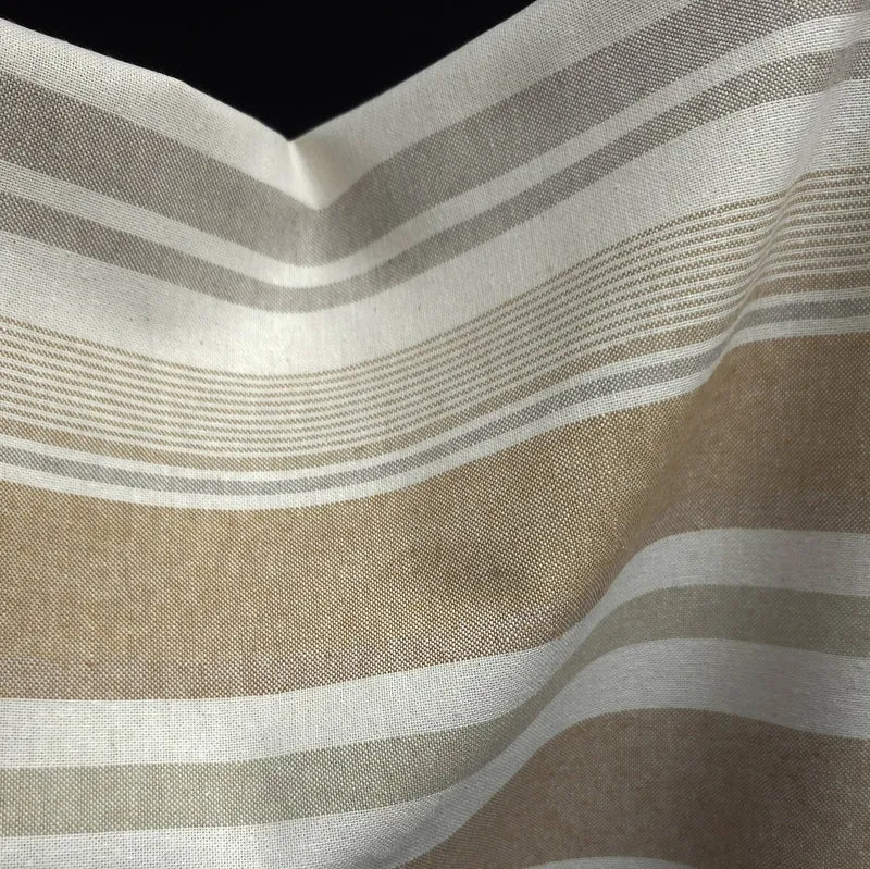 Canevas recyclé à rayures | Naturel et écru | Katia Fabrics
