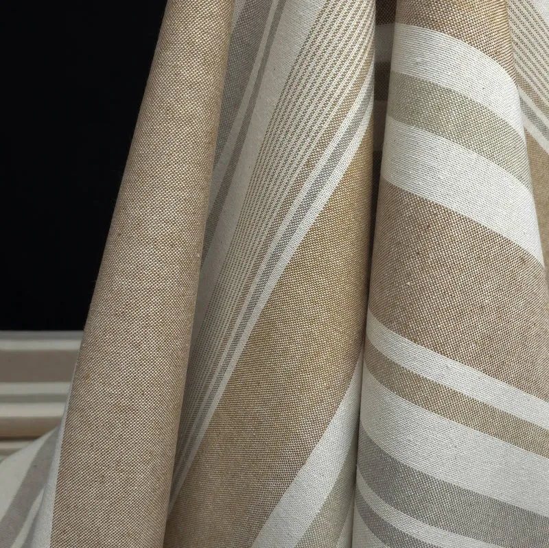 Canevas recyclé à rayures | Naturel et écru | Katia Fabrics