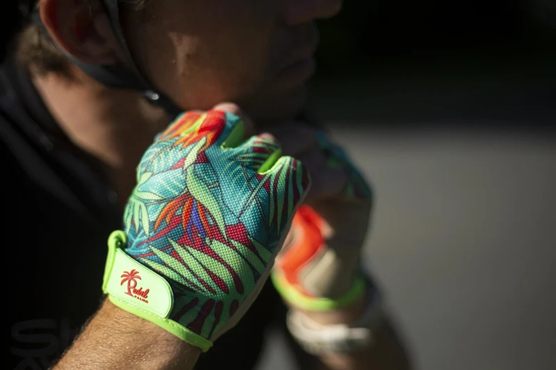 Pedal Palms Bird of Paradise Cycling Mittens