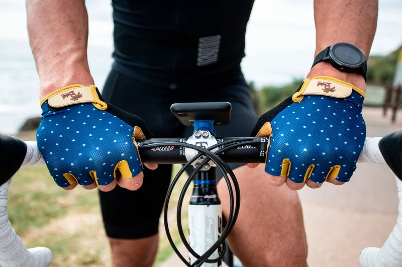 Pedal Palms Polka Cycling Mittens