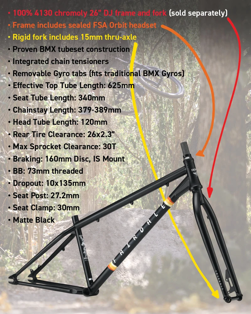 Fairdale Hareraiser 26 Dirt MTB Bike Fork