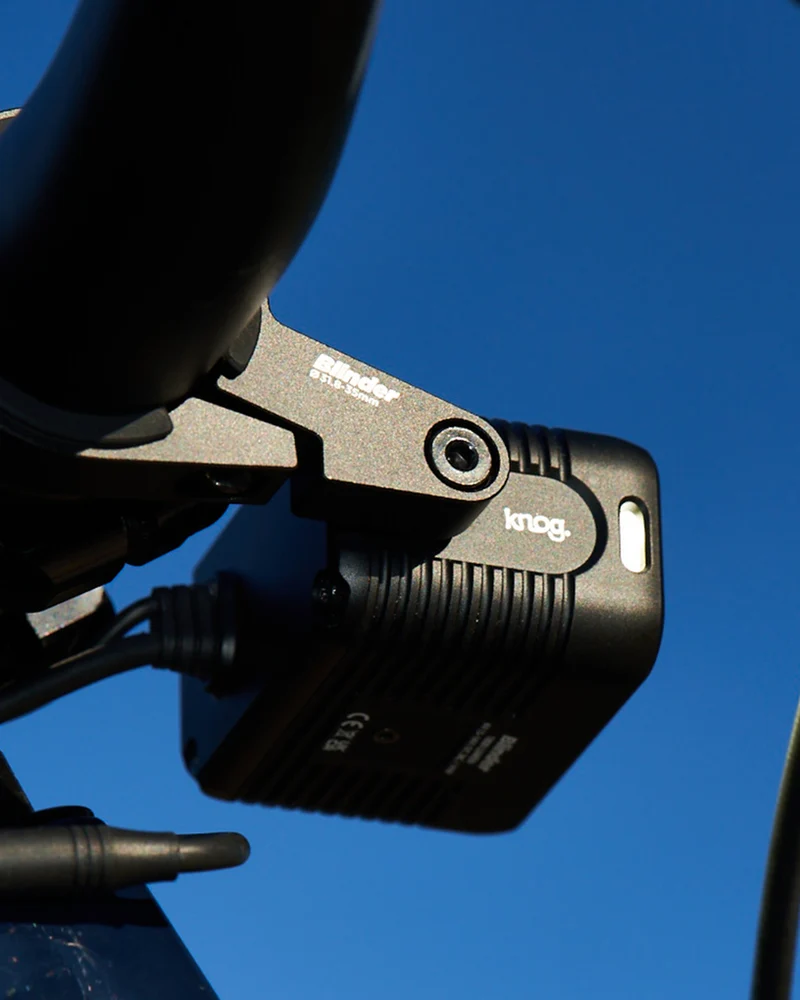 Knog Blinder X front bike light with external battery