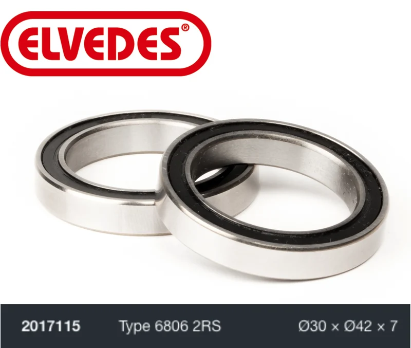 Roulement Elvedes type 6806 2RS Ø30 x Ø42 x 7