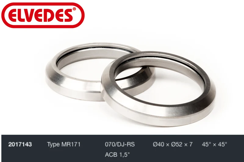 Roulement de jeu de direction Elvedes type MR171 1,5" Ø40xØ52x7 45°x45°