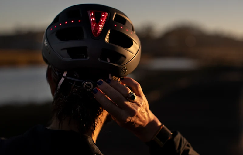 KALI Central Lit city bike helmet with integrated lighting