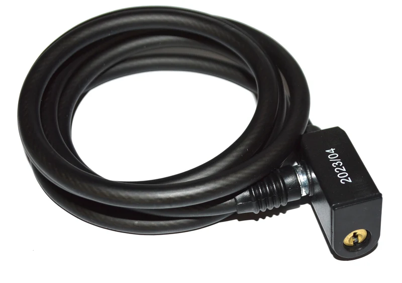 Spiral bicycle lock with key PNA