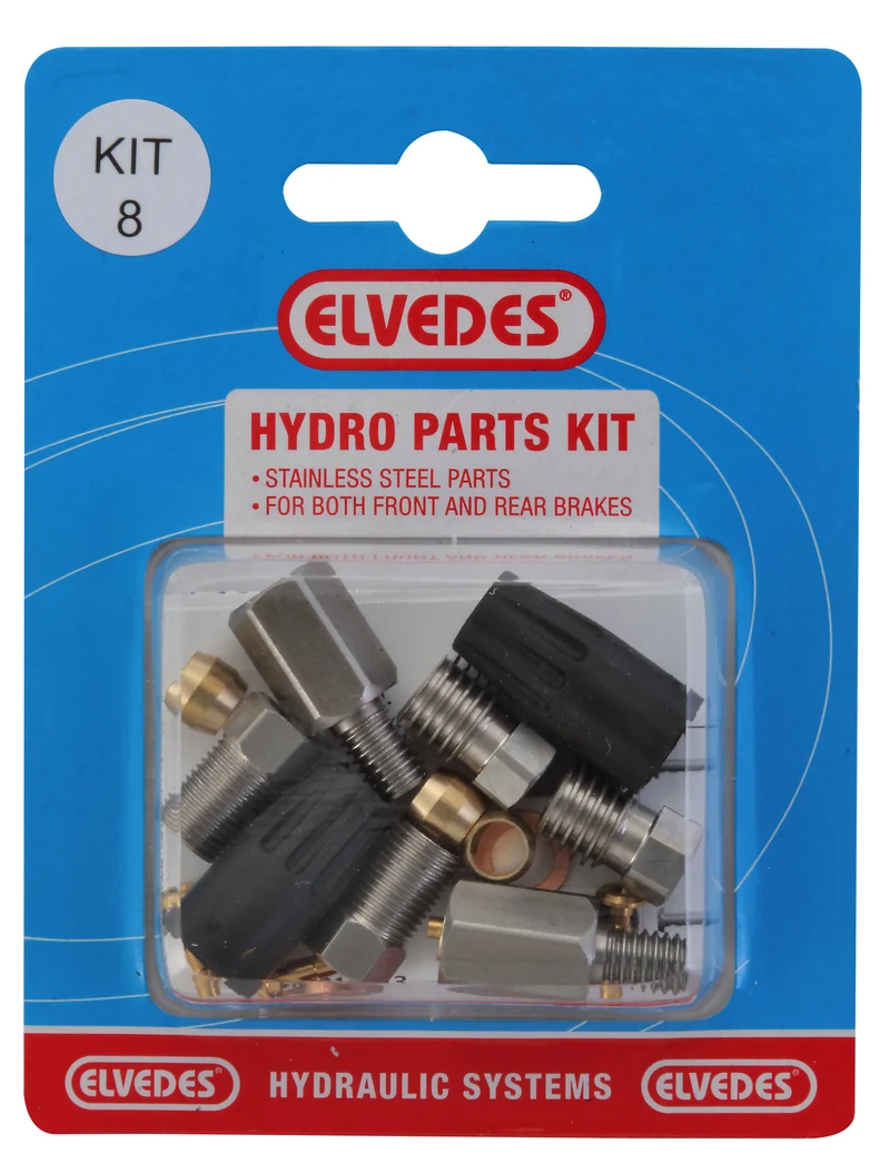 Hydro Elvedes Parts kit 8: M9x1,25 + M6 (Mag. MT2) Stainless Steel Parts pour Front et R