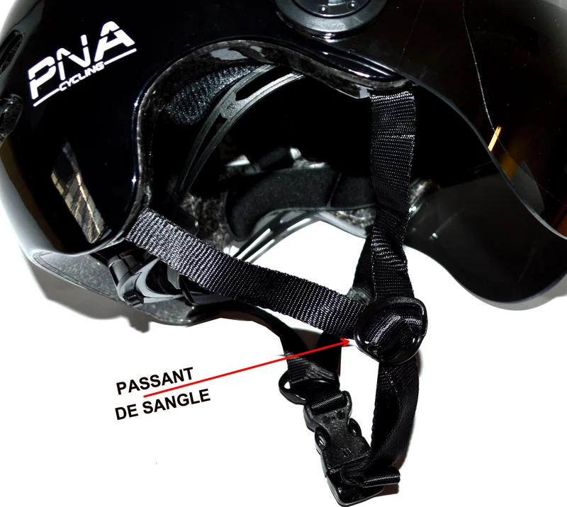 Bicycle helmet strap loop