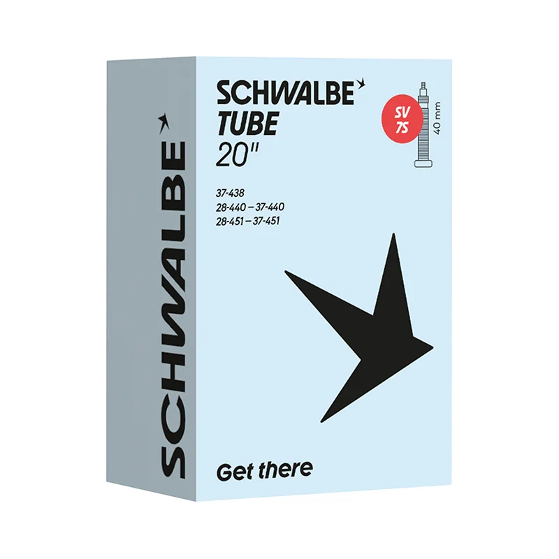 Chambre A Air Vélo 500 X 28A - 20 X 1 3-8 Schwalbe Valve Presta Tout Alu (37-438 À 37-451) (Sv7A)