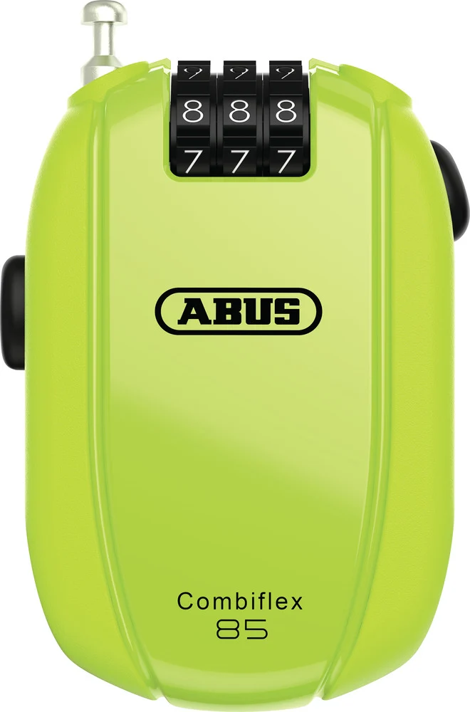Anti-theft lock for Abus Combiflex™ helmet, saddle, ski and bicycle accessories