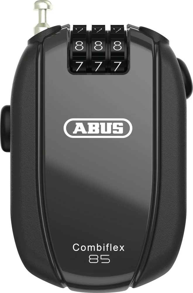 Anti-theft lock for Abus Combiflex™ helmet, saddle, ski and bicycle accessories