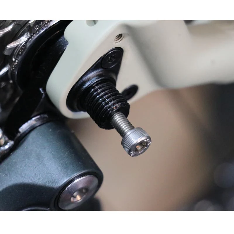 Minoura Davos thru-axle with rack thread