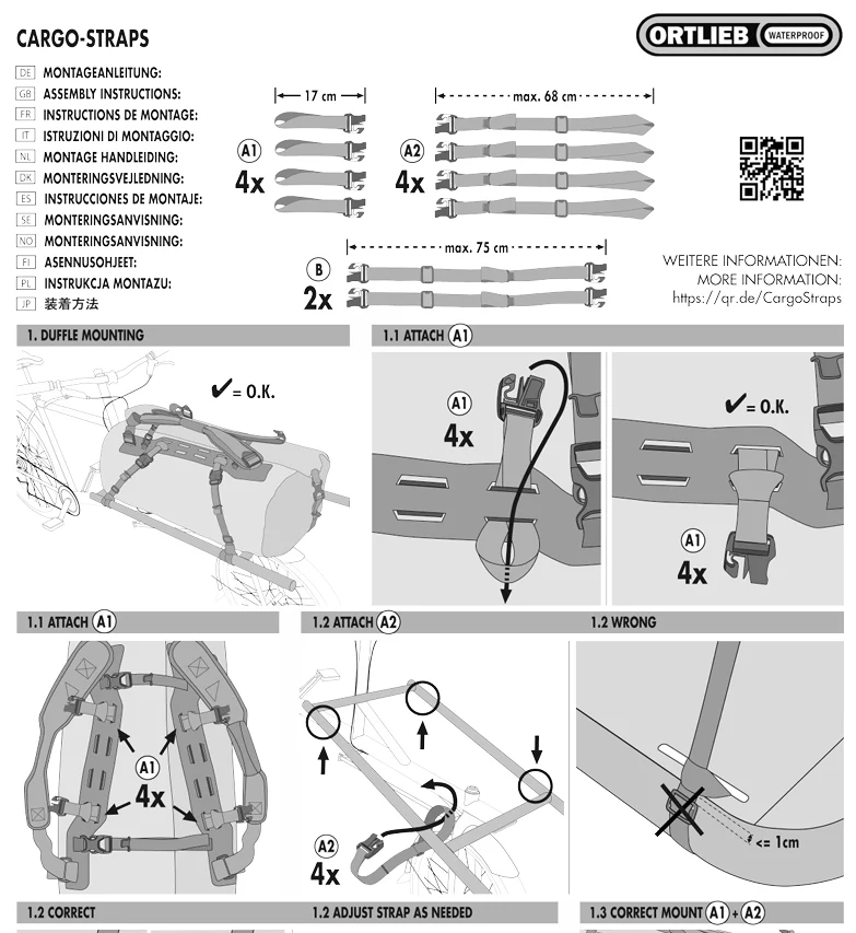 Ortlieb Cargo Straps
