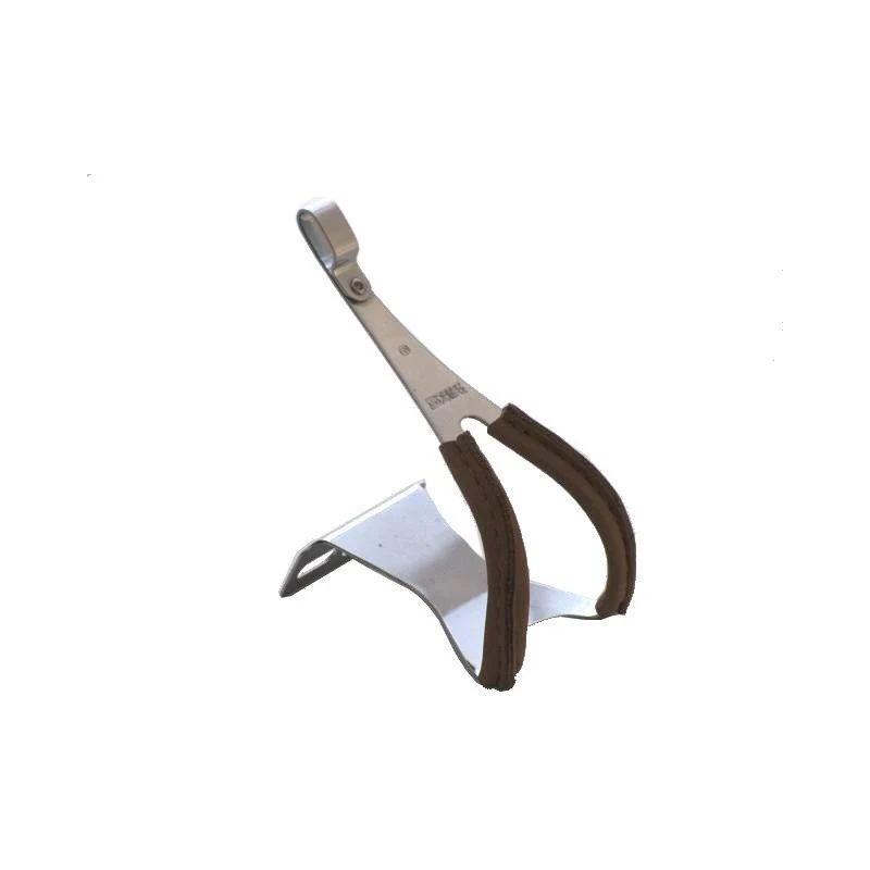 Steel and leather toe clips MKS Toe Clip NJS