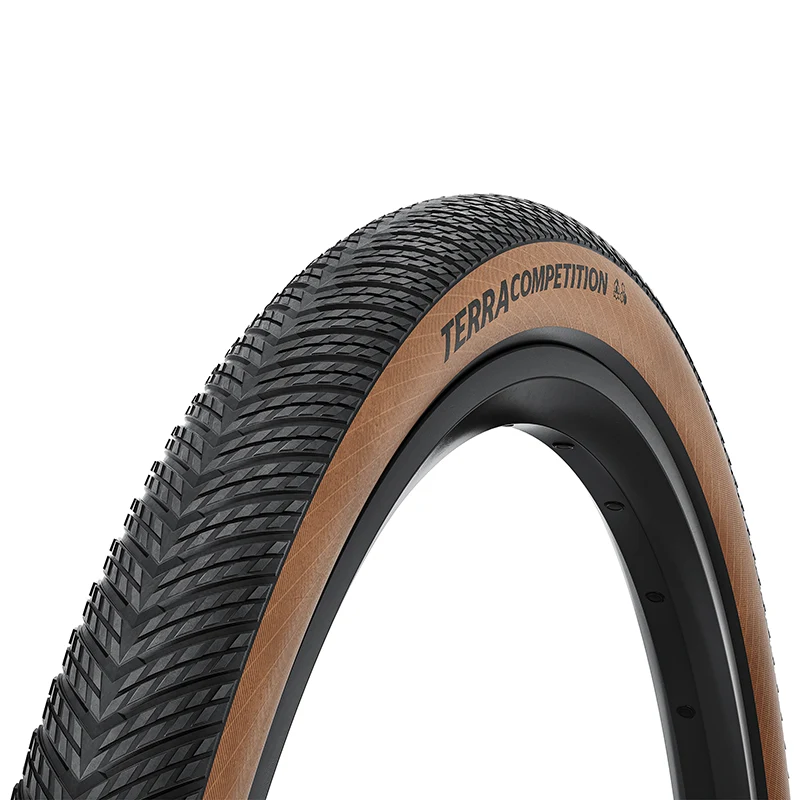 Pneu Gravel 700 X 45 Continental Terra Competition Trail Noir Flanc Marron Tubeless Ready Ts (45-622) Compatible VAE