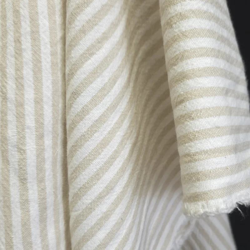 Coton Organique | Rayures | Tissé Teint | 5 mm