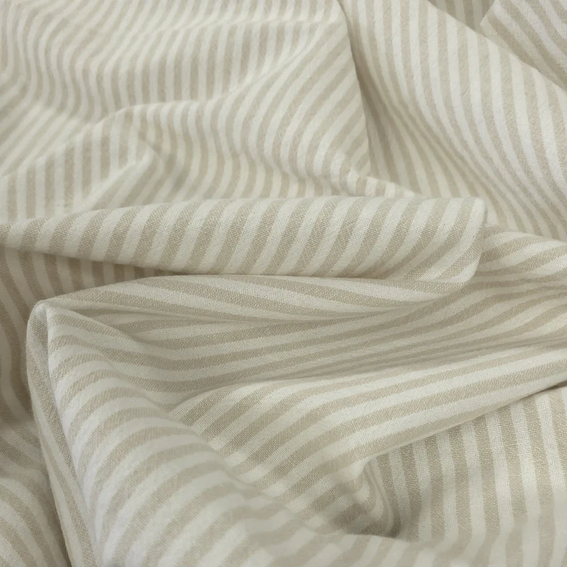 Coton Organique | Rayures | Tissé Teint | 5 mm