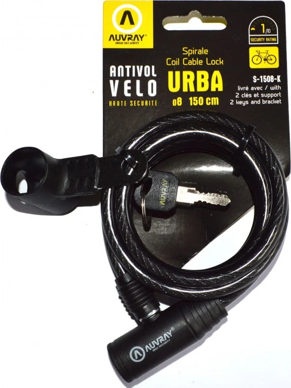 Auvray Urba D8 spiral lock 150 cm