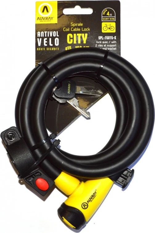 Auvray City D15 spiral lock 150 cm