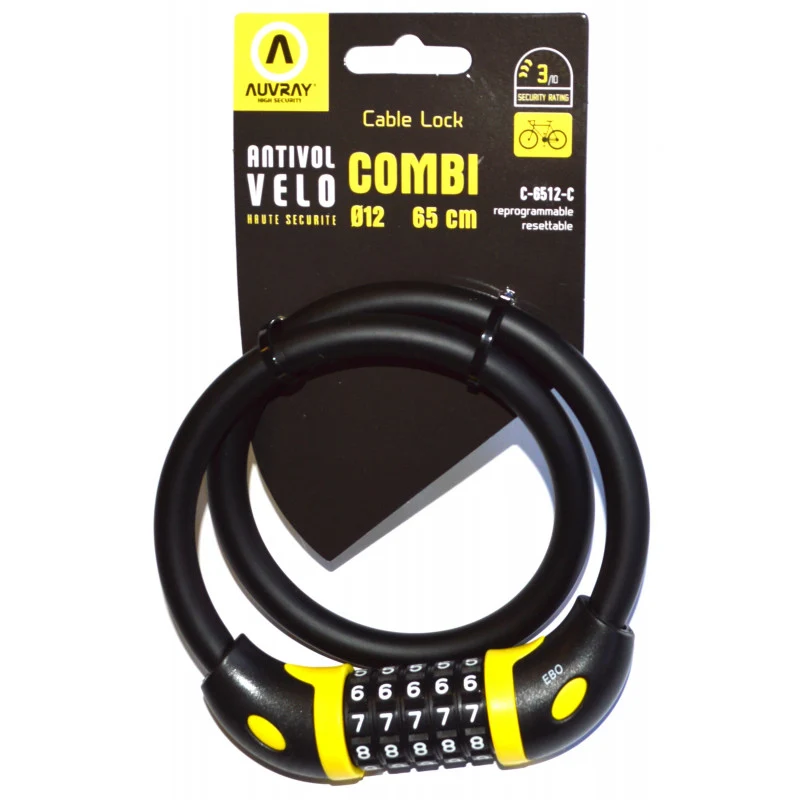 Auvray Combi 12 coded cable lock