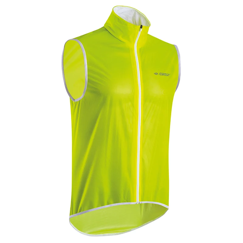 Coupe Vent Gist Jaune Fluo Impermeable Sans Manche M