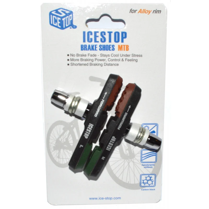 Pair of Icestop tri-compound MTB screw skates 72 mm