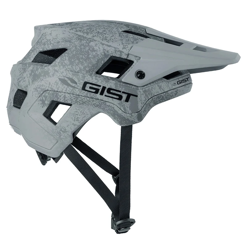 Casque Vélo Adulte Gist VTT Scrub Gris In-Mold Taille 52-56 Réglage Molette Fermeture Boucle Magnetique