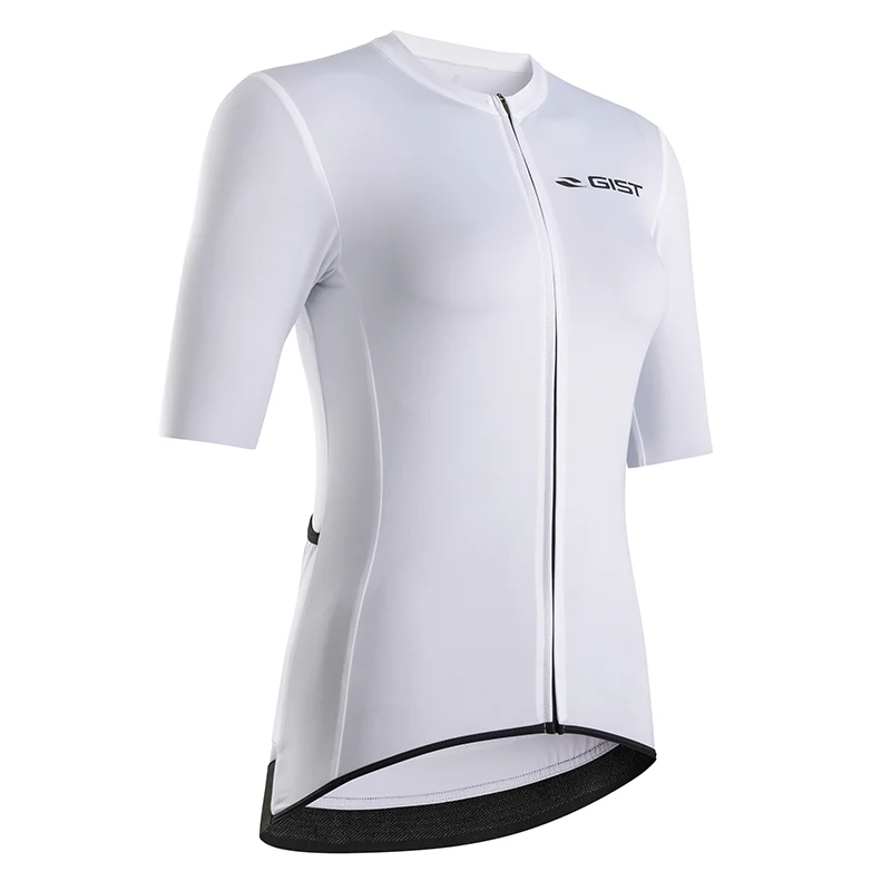Maillot Gist Lady - Femme Manches Courtes Supremo Zip Total Blanc L