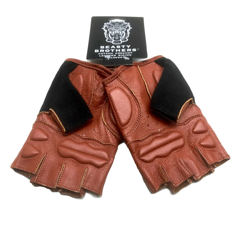 Bicycle gloves BeastyBrothers - Brown Leather