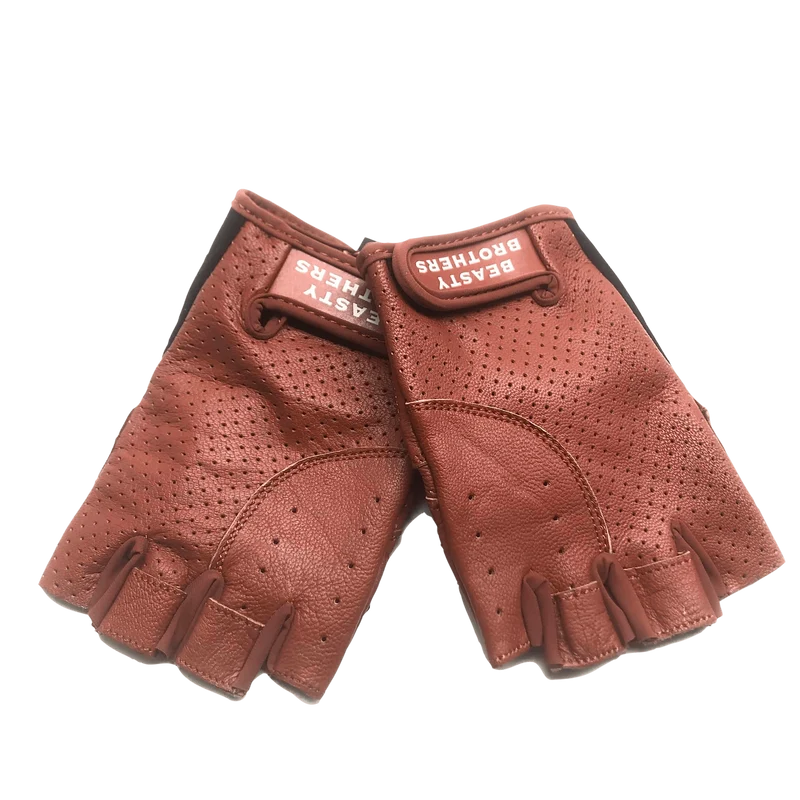 Bicycle gloves BeastyBrothers - Brown Leather