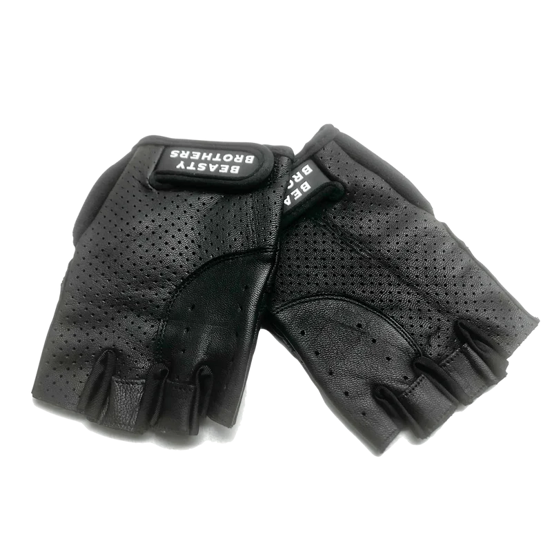 Bicycle gloves BeastyBrothers - Black Leather
