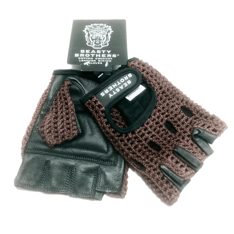 Bicycle gloves BeastyBrothers - Black/Brown