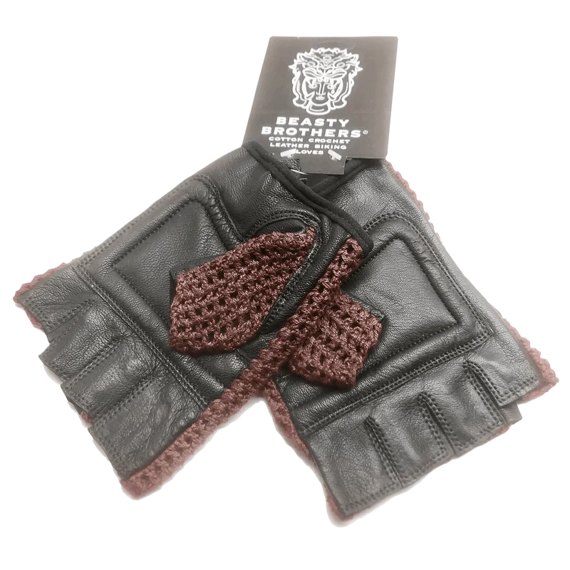 Bicycle gloves BeastyBrothers - Black/Brown