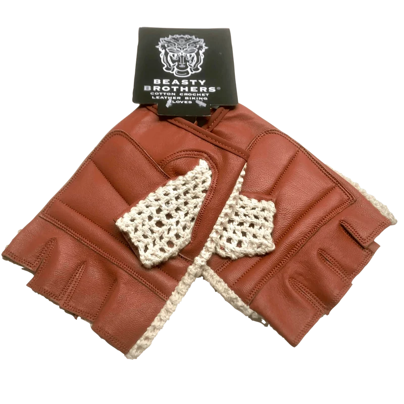 Bicycle gloves BeastyBrothers - Brown/Beige
