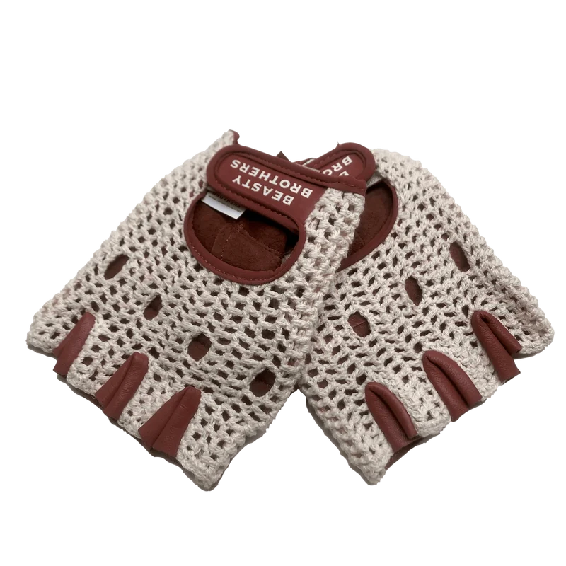 Bicycle gloves BeastyBrothers - Brown/Beige