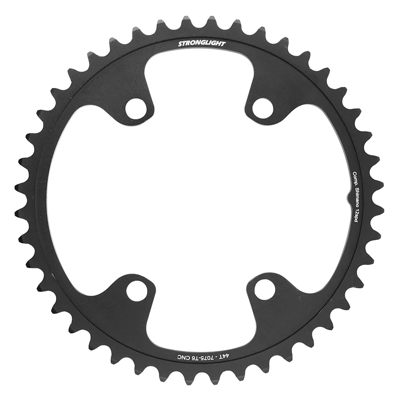 Plateau Route 4 branches Ø 110 Pour Shimano Ultegra R8100- Dura-Ace R9200- 105 R7100 Stronglight 44 dents Intérieur Noir Alu 12V. Pour Extérieur 56 dents