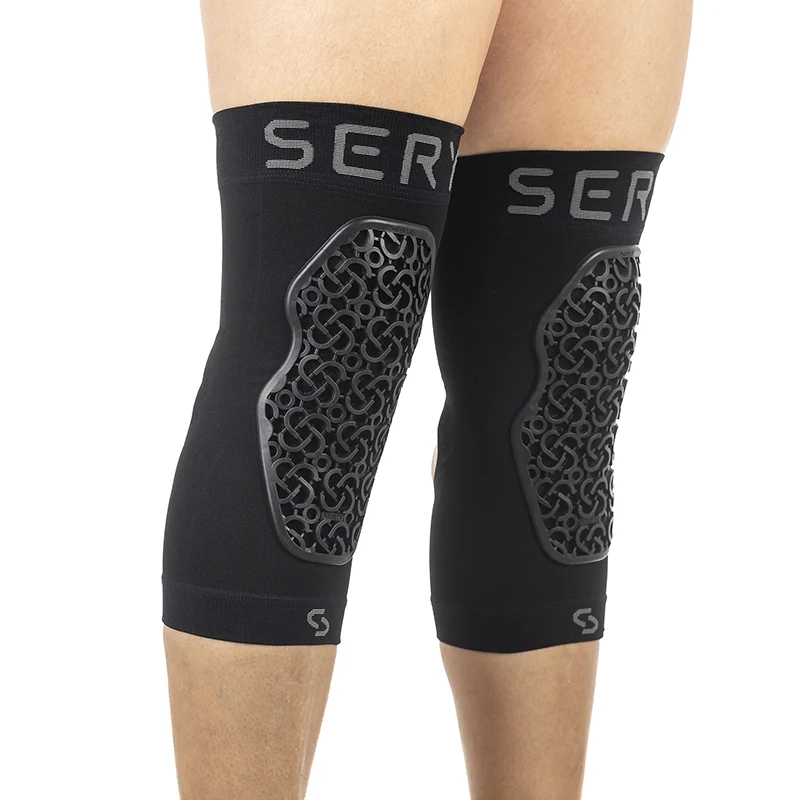 Protection Genouilleres VTT Seryt Vented Flow Alps Antibacterien, Antiderapante, Sans Couture, Ouverture Derriere Genou Noir M (Vendu A La Paire) 220 G -Ce En 1621.1 Niveau 1- Pédalage Fluide