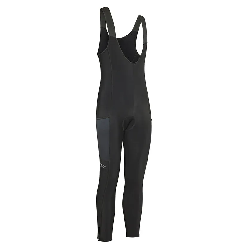 Cuissard - Collant Long Gist Bretelles Bib-Tighs Zero Pour Temperature 0° Noir Zip Aux Chevilles M