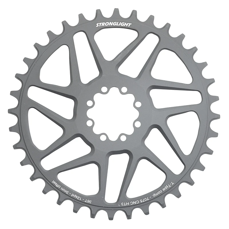 Plateau VTT Direct Mount 8 Trous Pour Sram X01-Xx1 Stronglight Mono Alu Ht3 Noir 36 dents - 12V. Narrow Wide (Deport 3 mm)