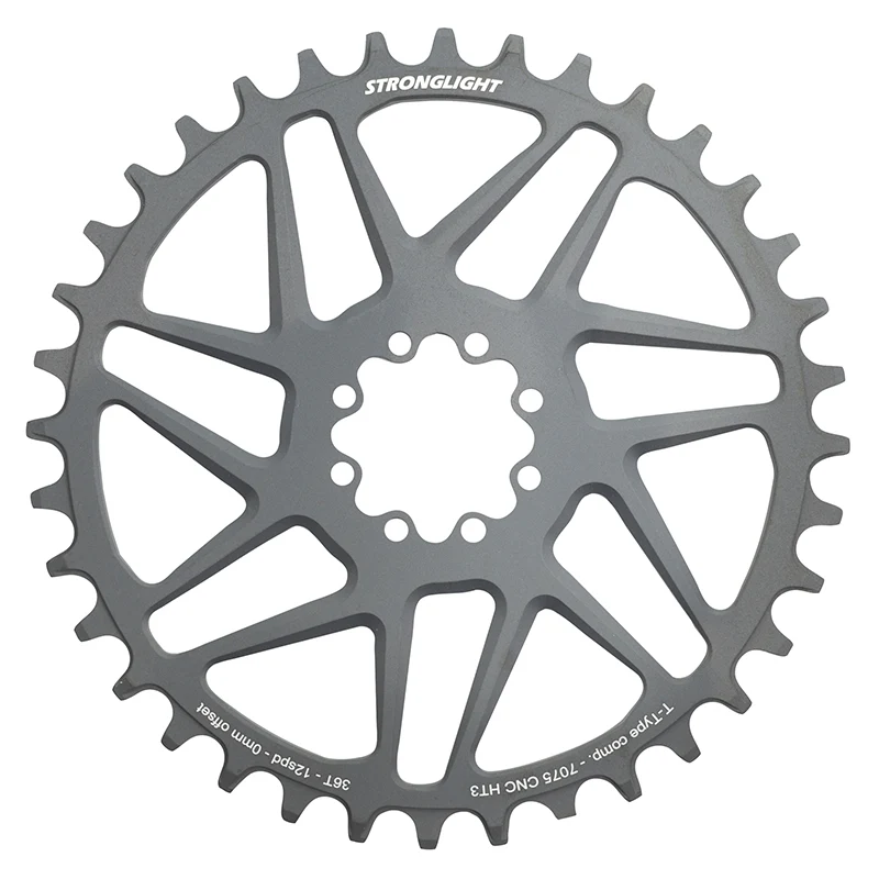 Plateau VTT Direct Mount 8 Trous Pour Sram X01-Xx1 Stronglight Mono Alu Ht3 Noir 36 dents - 12V. Narrow Wide