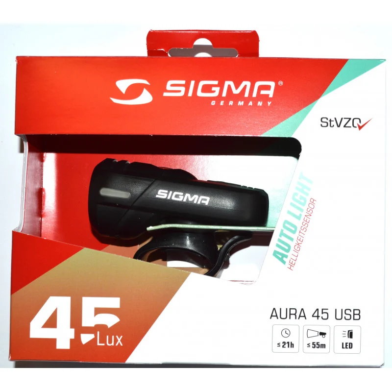 Sigma Aura 45 USB bicycle front light