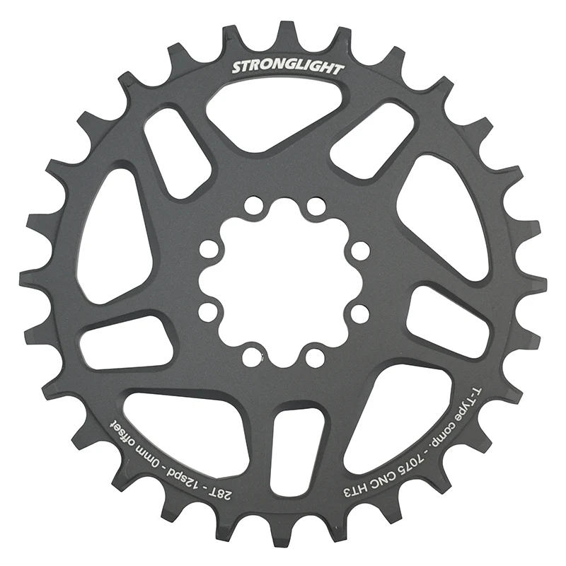 Plateau VTT Direct Mount 8 Trous Pour Sram X01-Xx1 Stronglight Mono Alu Ht3 Noir 28 dents - 12V. Narrow Wide