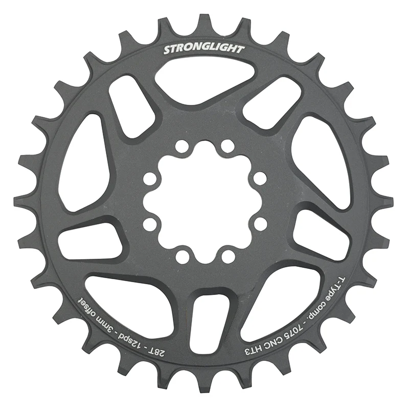Plateau VTT Direct Mount 8 Trous Pour Sram X01-Xx1 Stronglight Mono Alu Ht3 Noir 28 dents - 12V. Narrow Wide (Deport 3 mm)