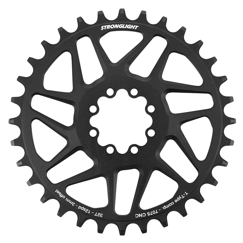 Plateau VTT Direct Mount 8 Trous Pour Sram Sx-Nx-Gx Stronglight Mono Alu Noir 32 dents - 12V. Narrow Wide (Deport 3 mm)