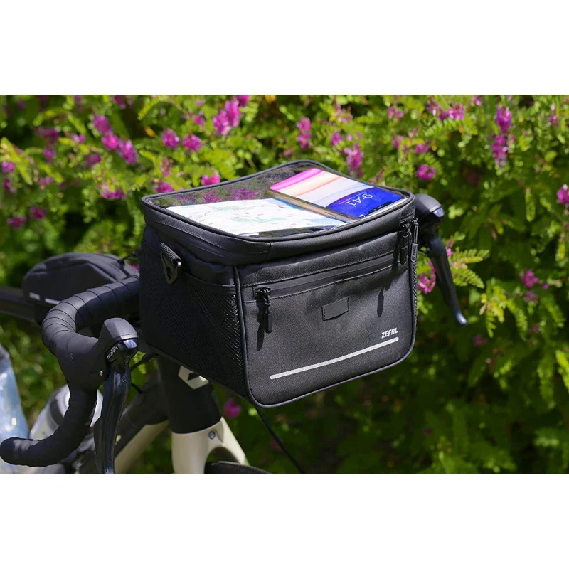 Zefal handlebar bag with removable map holder