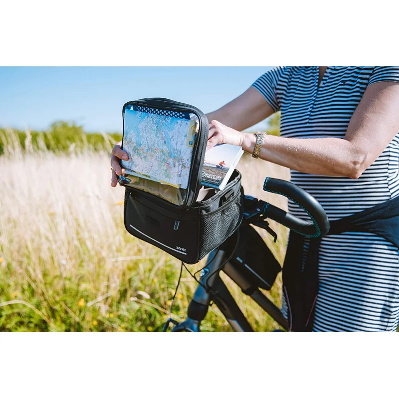 Zefal handlebar bag with removable map holder