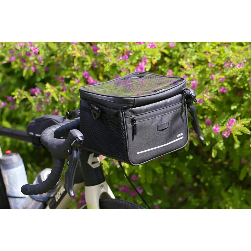 Zefal handlebar bag with removable map holder