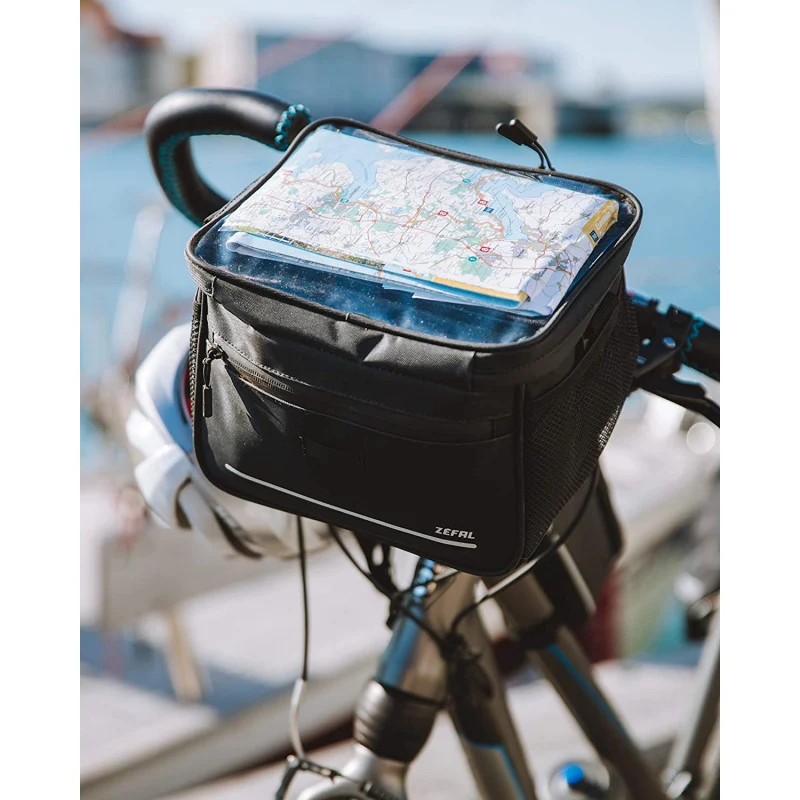 Zefal handlebar bag with removable map holder