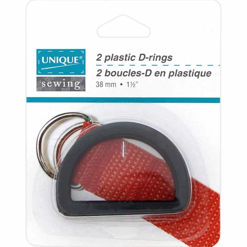UNIQUE | Boucles en D en plastique | Noir