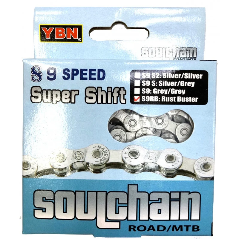 Anti-rust YBN 9 speed chain